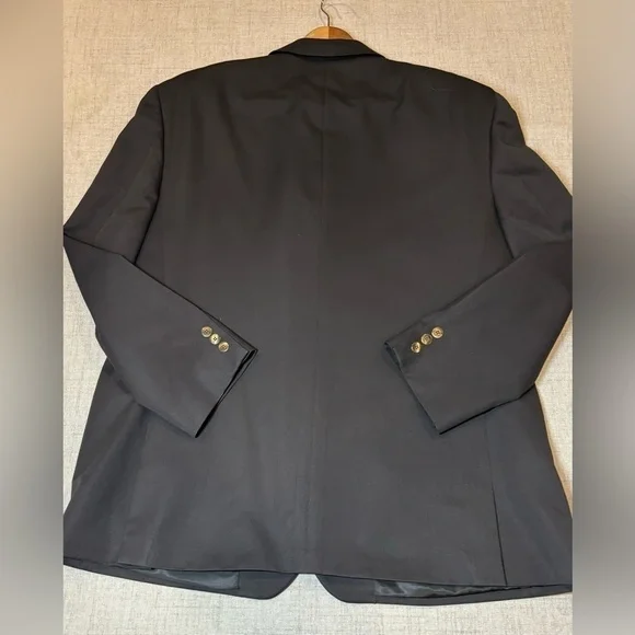 von furstenberg black men’s dinner jacket suit blazer coat w/metal buttons. 46R - Picture 10 of 15